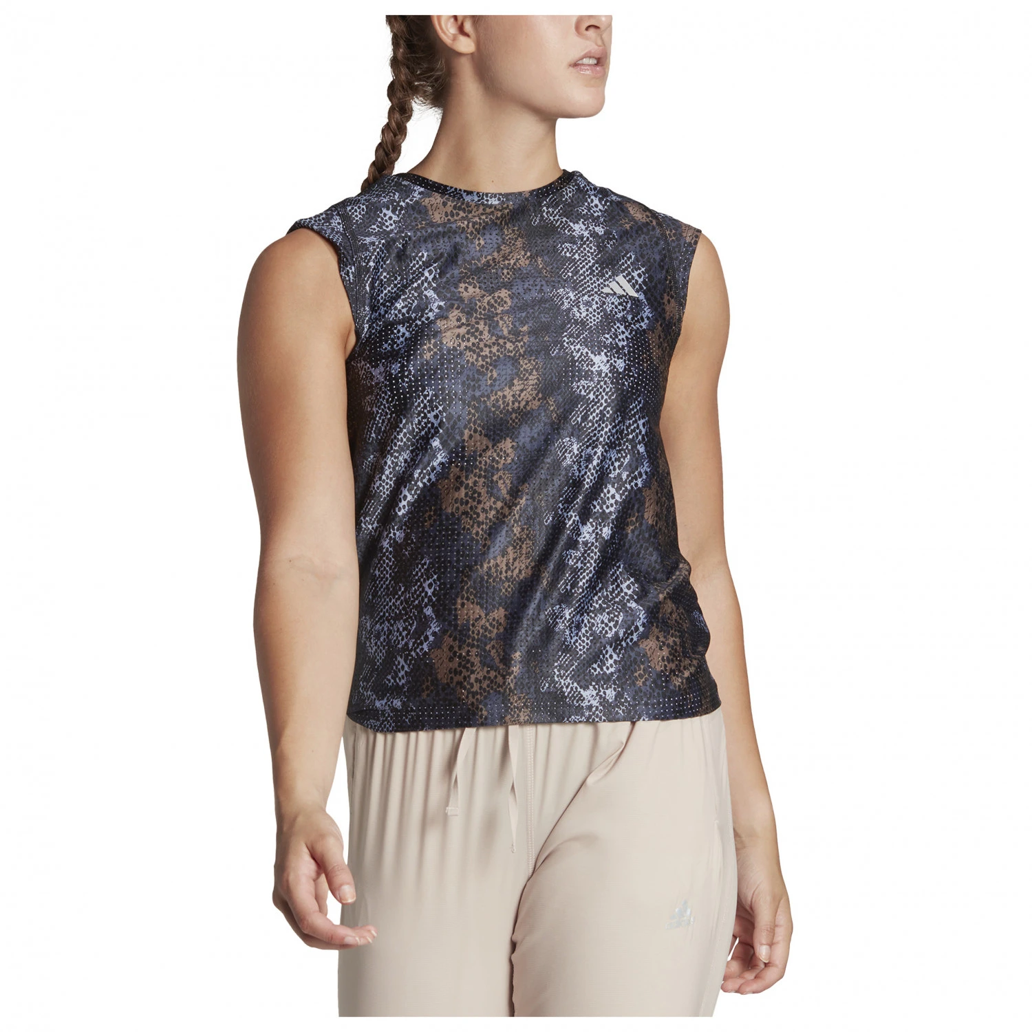 Adidas - Women's Fast Aop Tee - Running Shirt 2 Adidas - Women's Fast Aop Tee - Running Shirt - Image 2