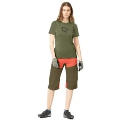 Norrøna - Women's Fjørå Wool T-Shirt - Cycling Jersey -La Sportiva Store norroena womens fjoeraa wool t shirt cycling jersey detail 3