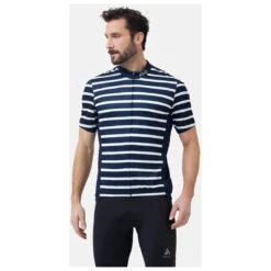 Odlo - Stand-Up Collar S/S Full Zip Essential - Cycling Jersey -La Sportiva Store odlo stand up collar s s full zip essential cycling jersey detail 3